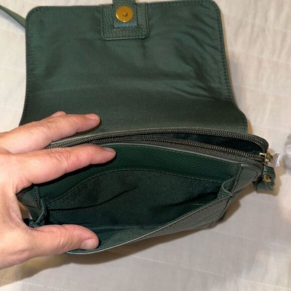 Fossil Kinley Pine Green Genuine Leather SmallโCrossbody - Picture 9 of 15